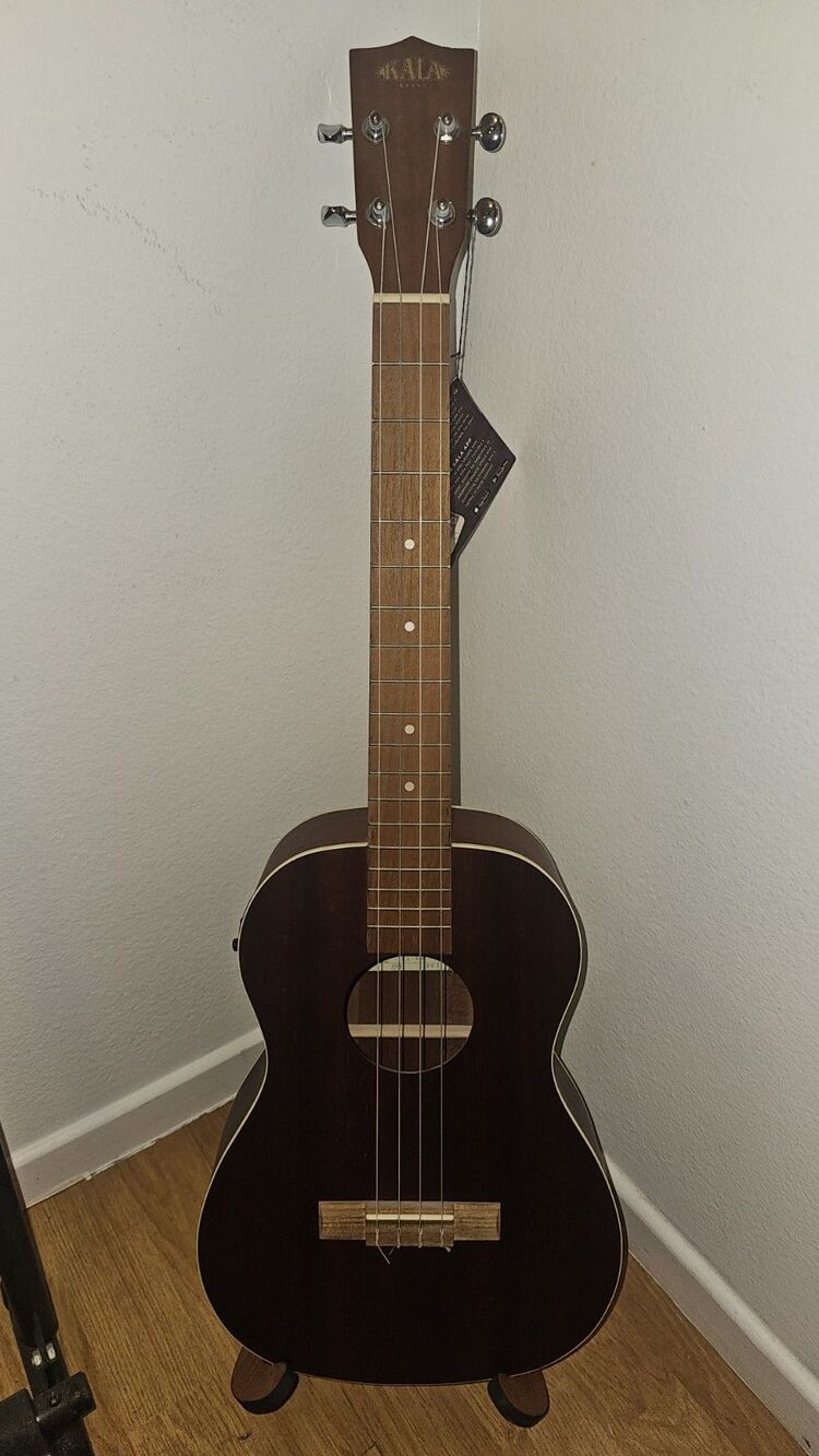 Kala KA-BE Baritone Ukulele Satin Mahogany With UK-300R Chromatic Tuner EQ